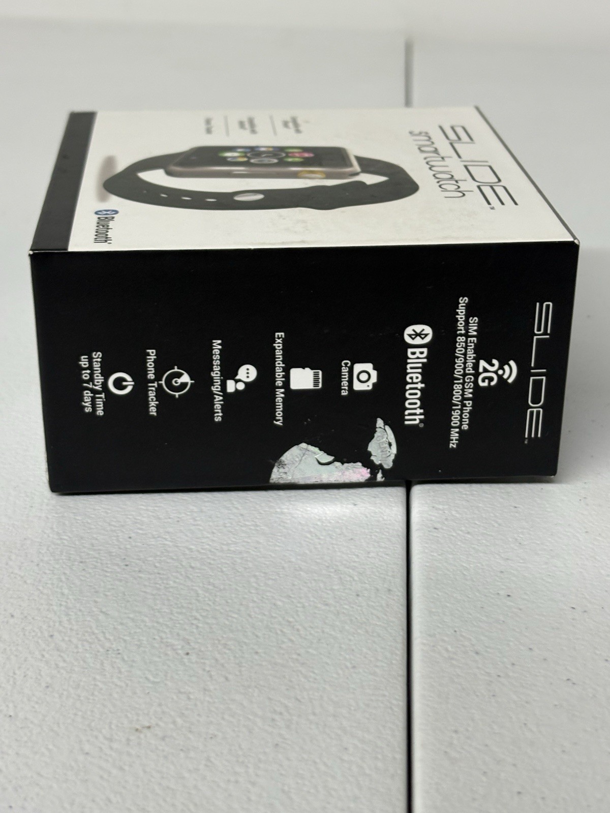 SLIDE SW-300-BK Smartwatch Fitness Tracker Bluetooth Black Band iOS Android