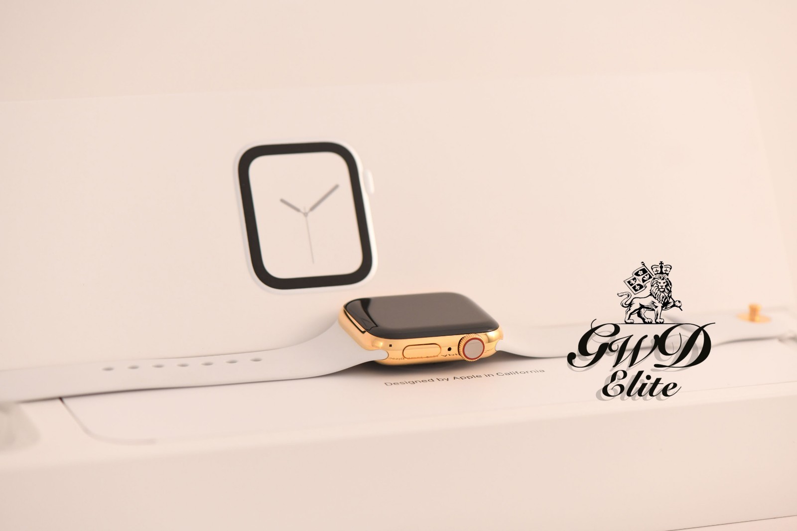 24k Gold Plated 44mm Apple Watch SERIES 4 White Sport Band – Read Description