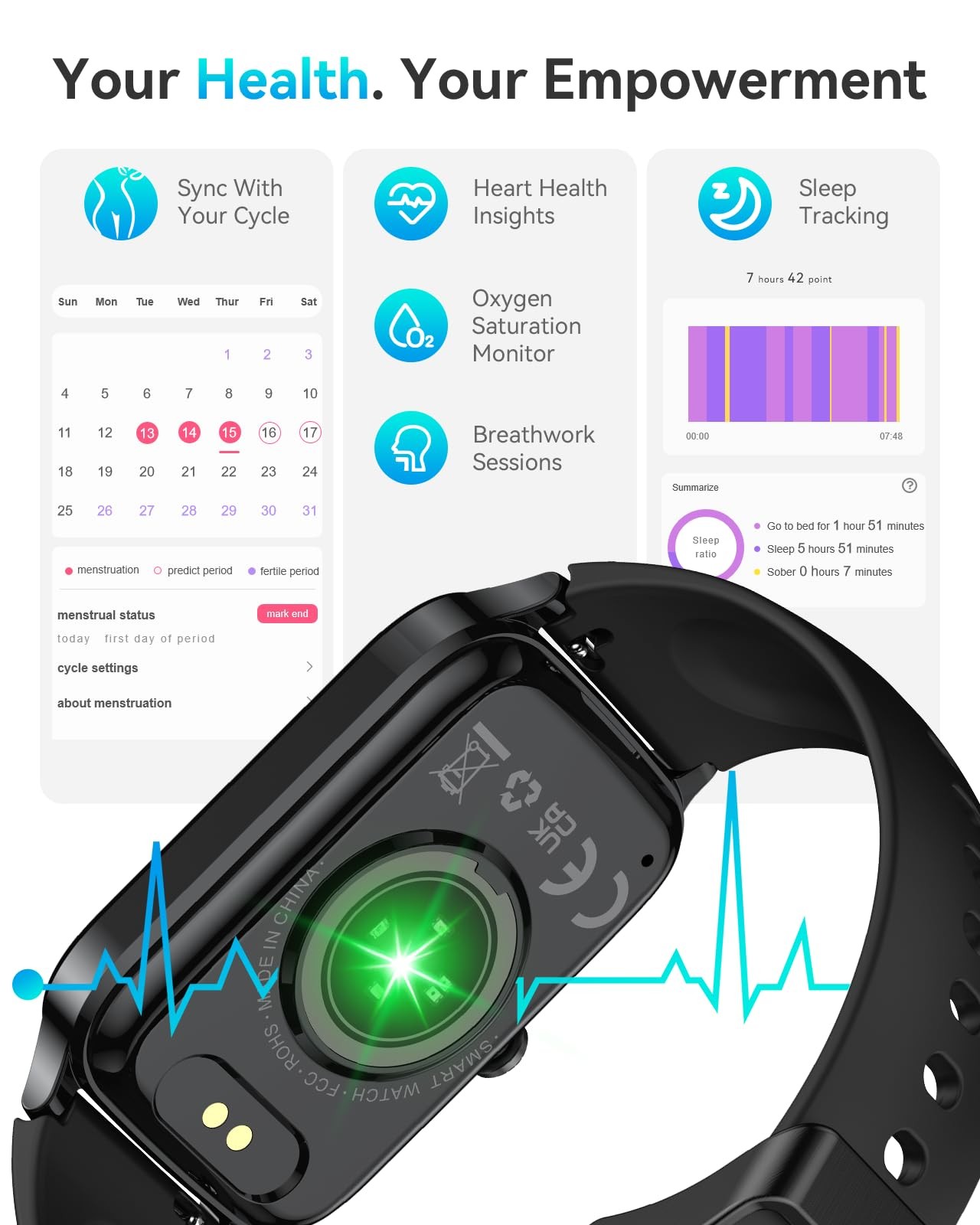 Fitness Tracker for Men, Activity with Android iPhone, Step Counter with 110+…