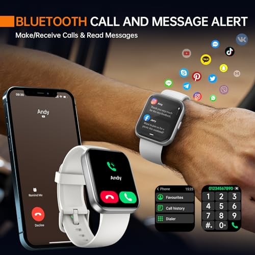 Smart Watch Alexa Built-in Fitness Watch ID208PLUS – White
