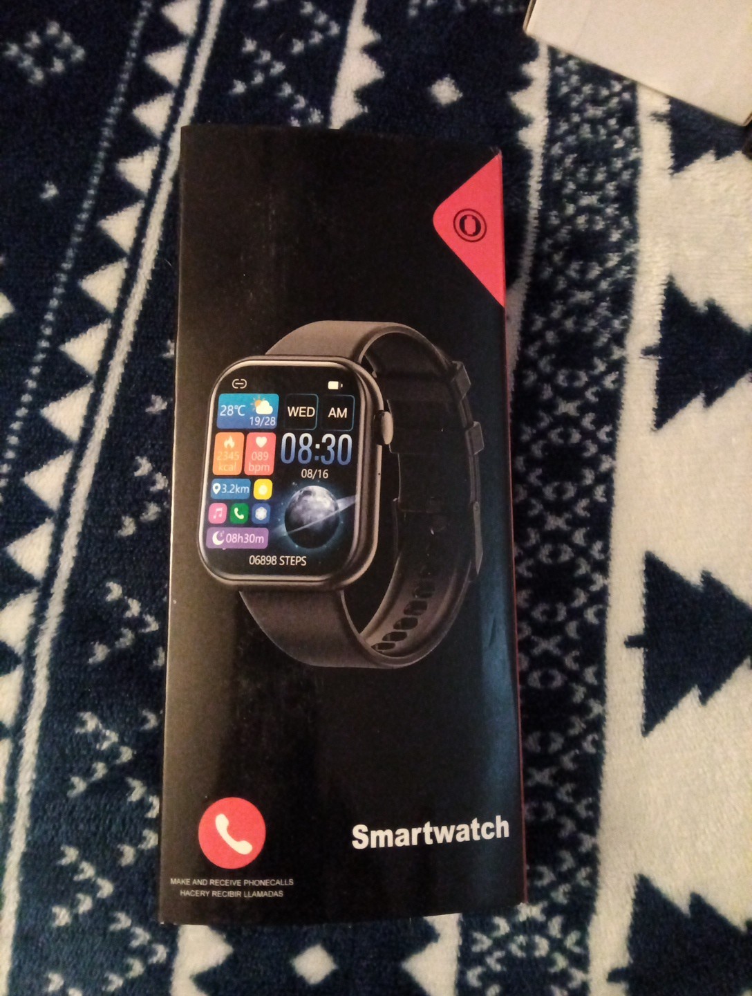 Wearables Pink Smartwatch Phonecalls, Sleep Monitor,Breathing Excercises & More