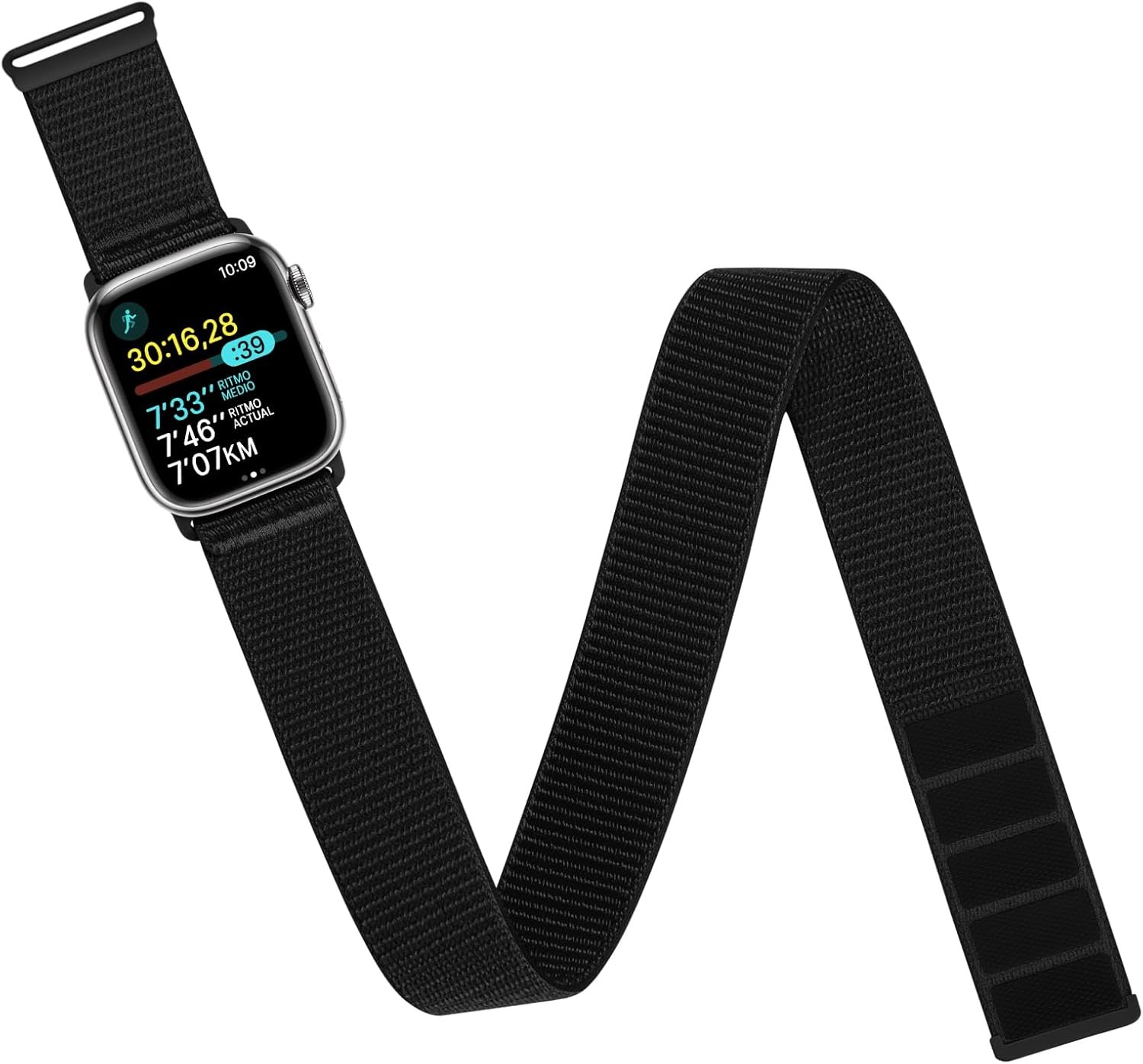 Adjustable Nylon Strap Compatible with Apple Watch 38mm 40mm 41mm 44mm