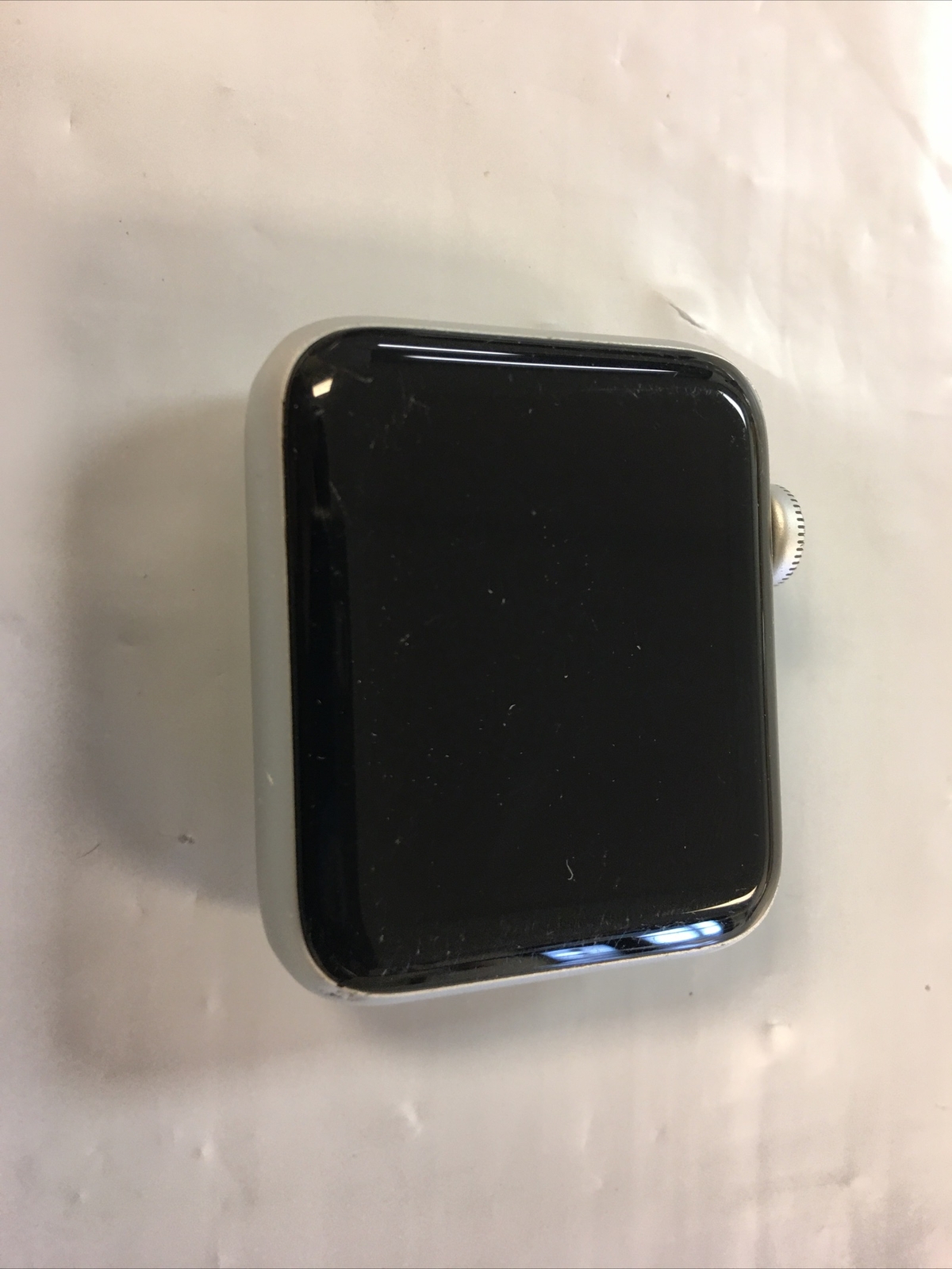 Apple Watch Nike+ 42mm Aluminum Case Flat Silver/White Sport Band – (MNNT2LL/A)