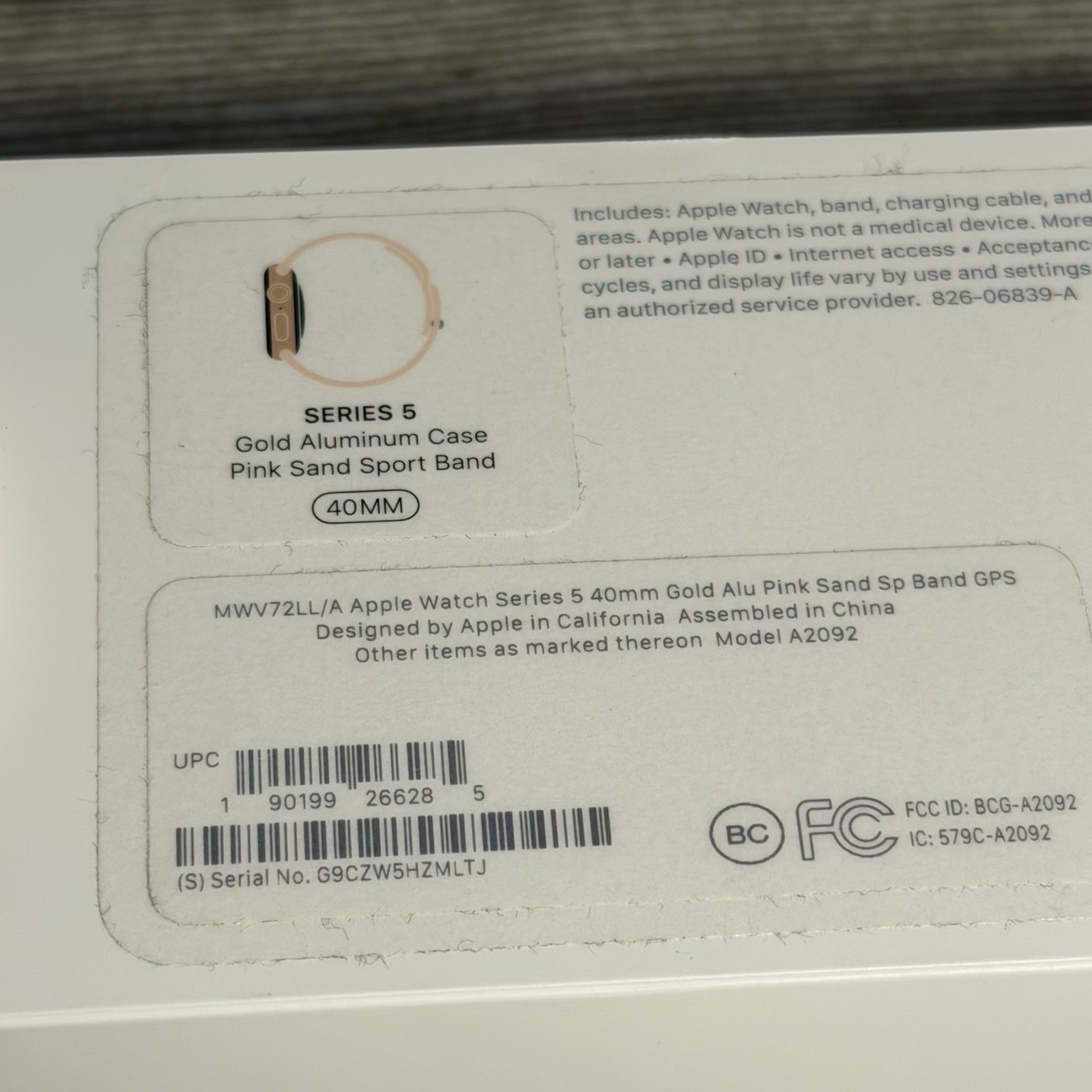 Apple Watch Series 5 A2092 40mm Rose Gold