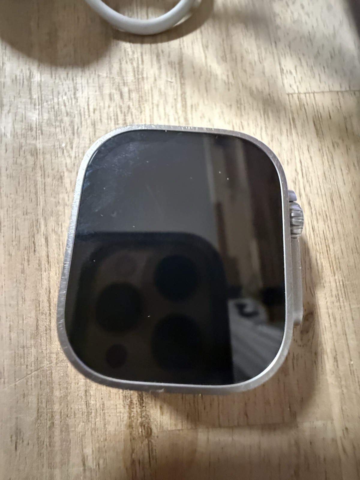 Apple Watch Ultra 49mm Titanium Case w/ Black Aftermarket Band (GPS + Cellular)
