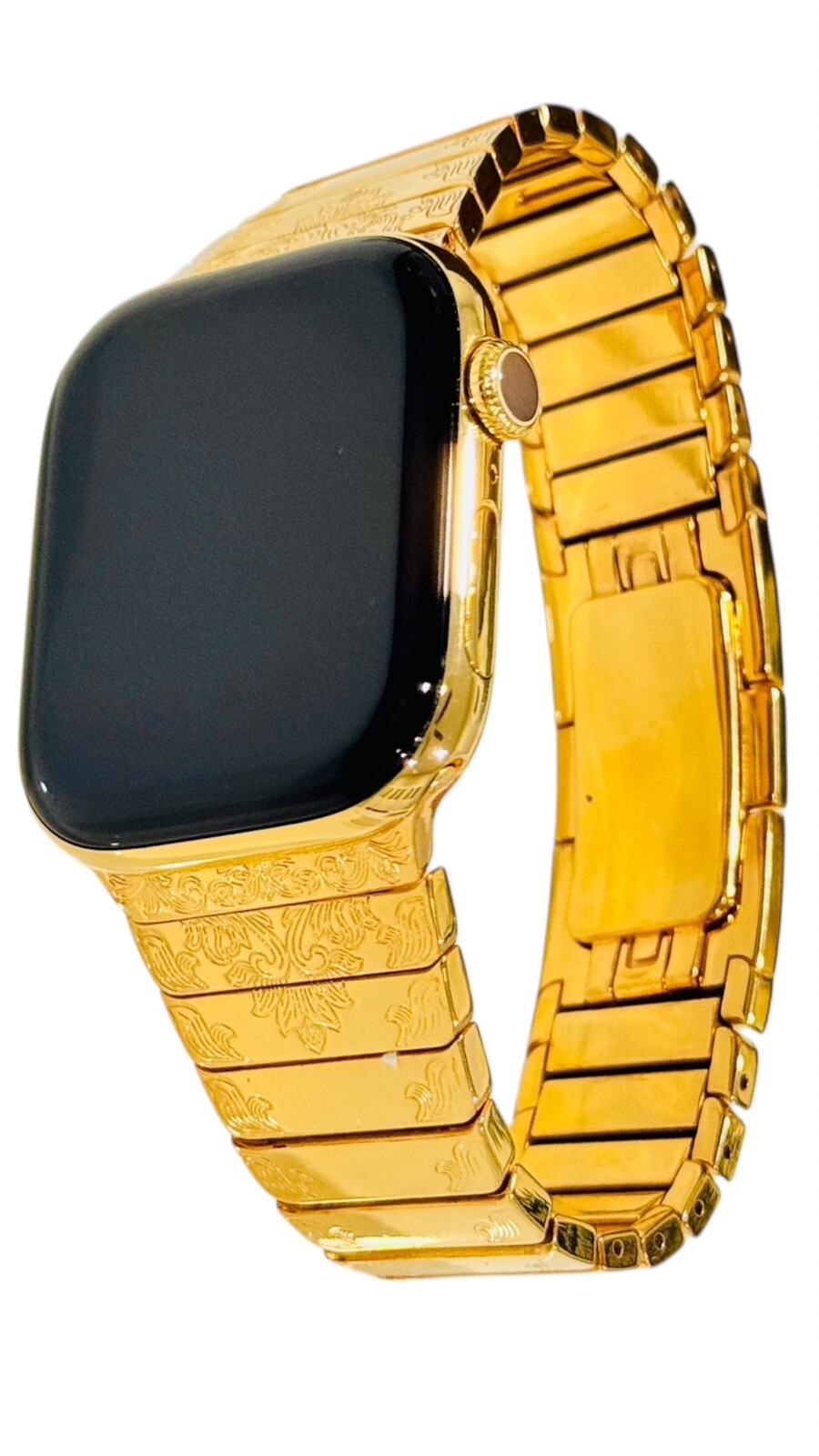 CUSTOM 24K Gold Plated 46MM Apple Watch SERIES 10 ENGRAVED NANO COATING LTE GPS