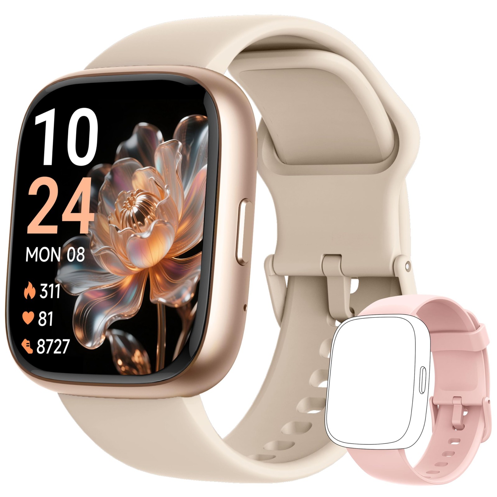 Smart Watch for Men Women Android iPhone 44mm 1.83″ 110+ Sports Alexa