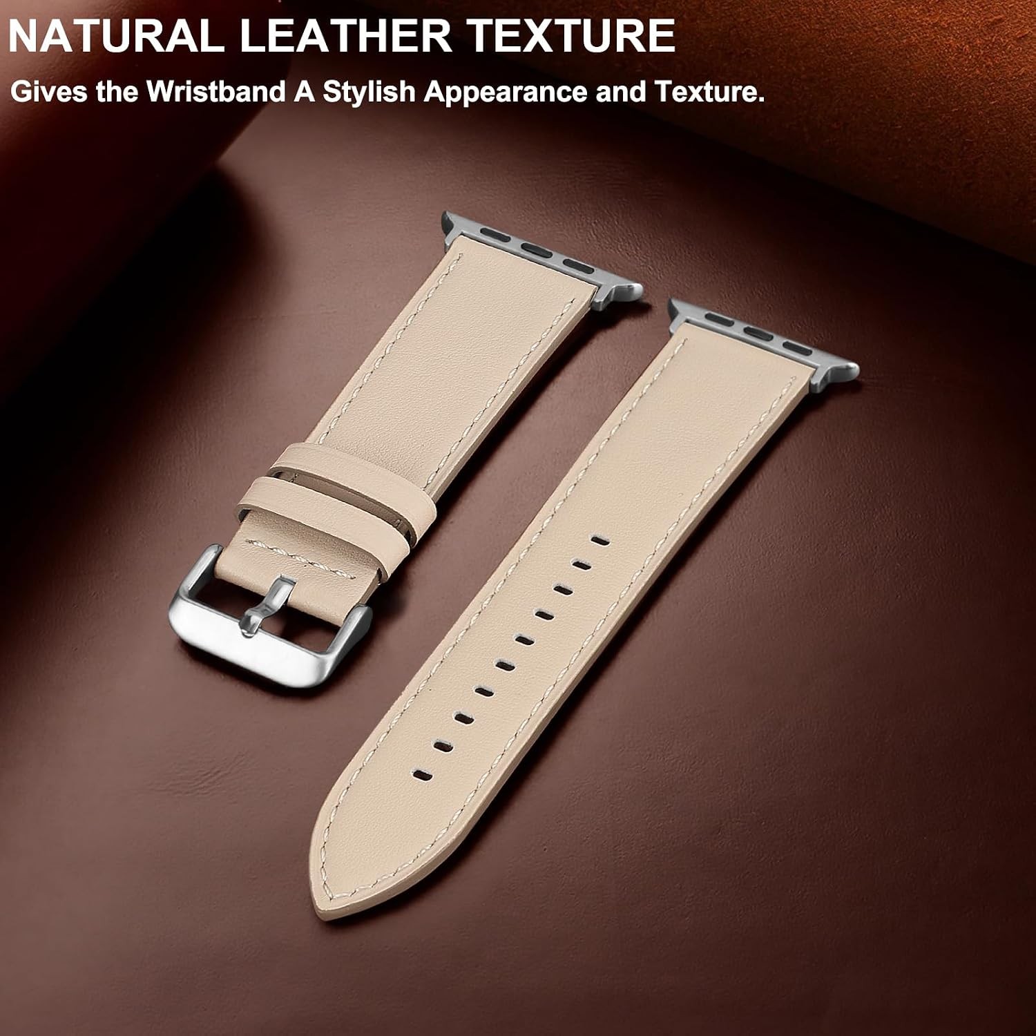 Genuine Leather Band for Apple Watch Ultra SE Series 10 49/46/45/44/42/41/40/38m