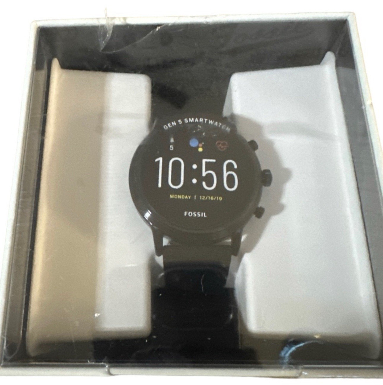 NIB Fossil Gen 5 4mm Black Silicone Black Smartwatch – FTW4025