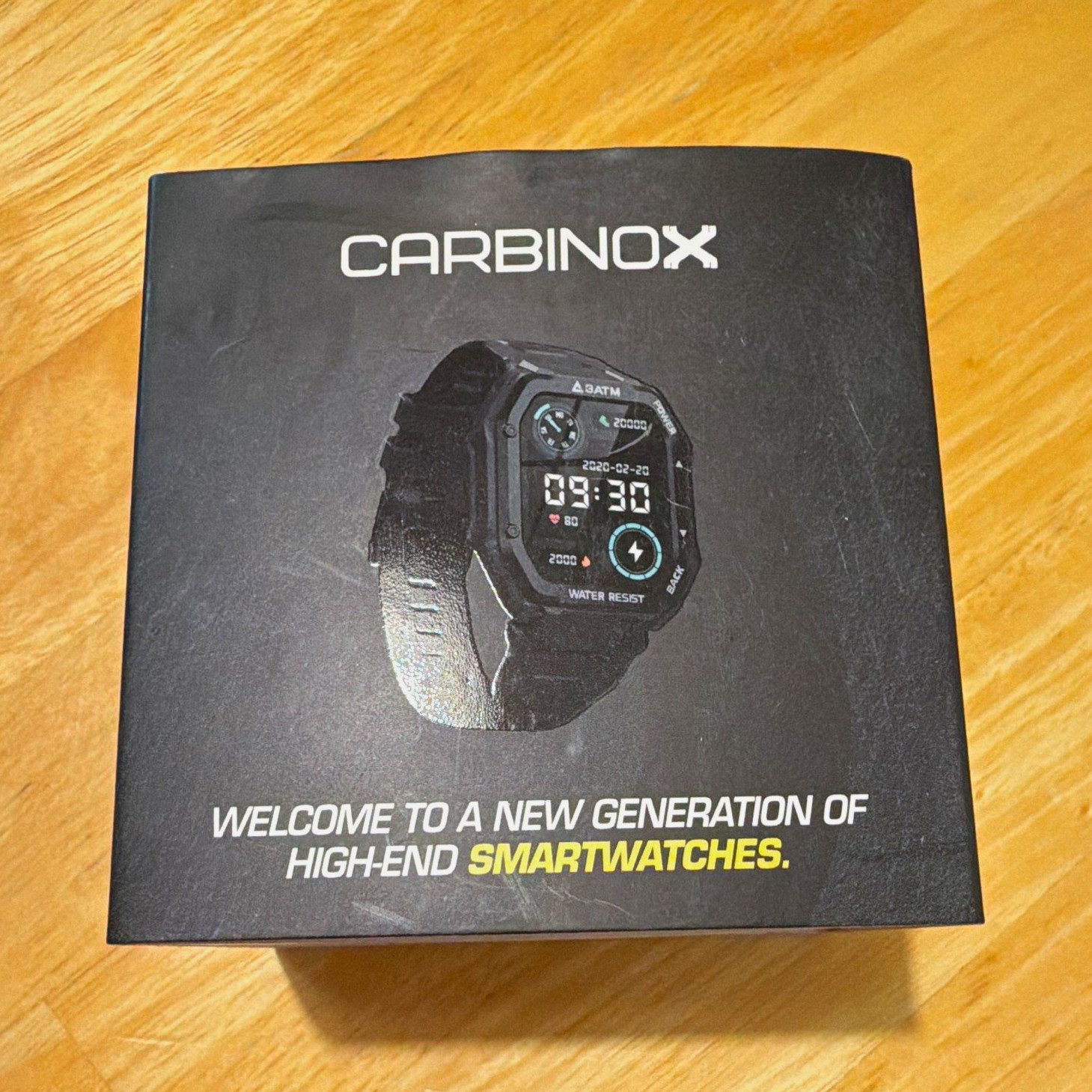 CARBINOX Titan Smartwatch 45mm Black Metal, Silicone Band, HR, Sleep, 3ATM