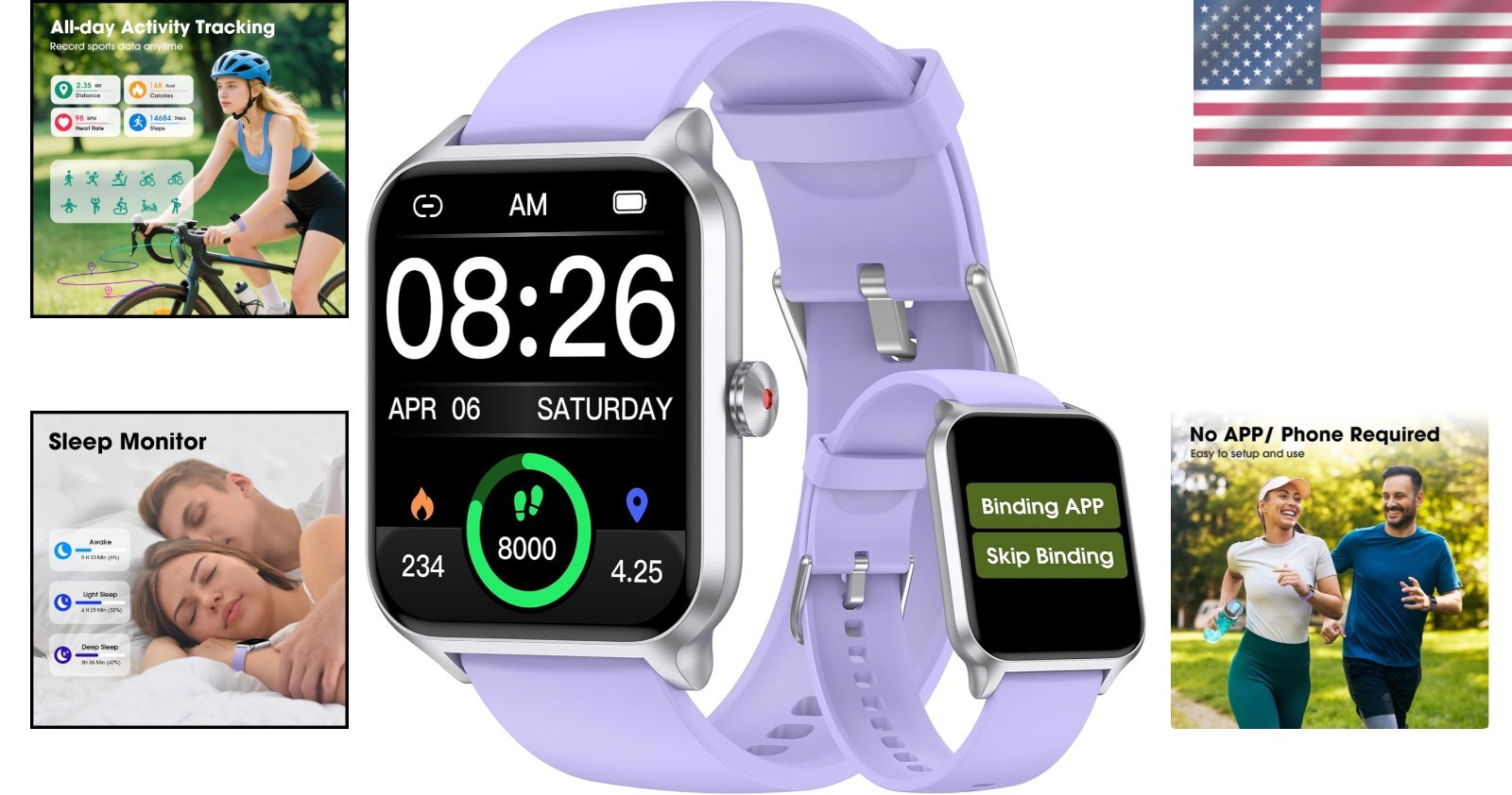 Smart Watches for Women Men, Steps Counter Fitness Tracker Watch for Android …