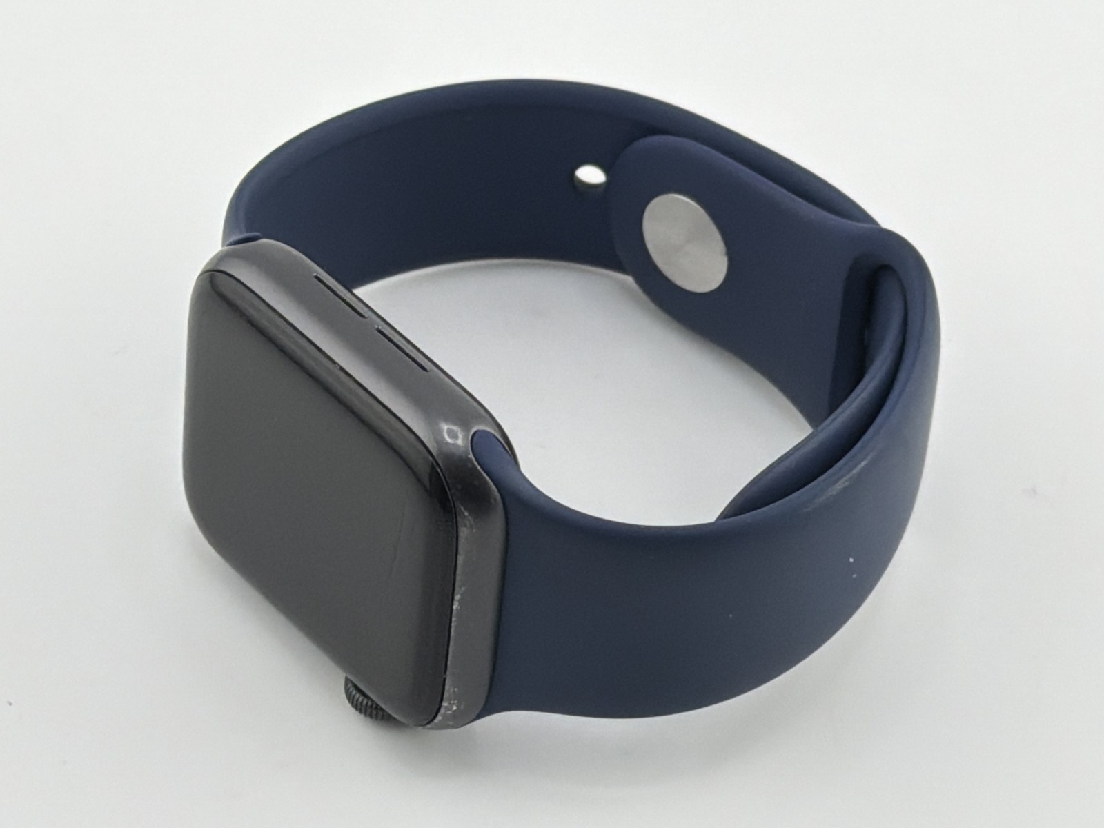 Apple Watch Series 6 40MM Space Gray Aluminum Blue Sport Band BH Under 80% Used