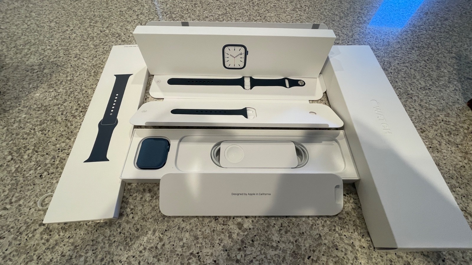 Apple Watch Series 7 41mm Blue Aluminum Case Abyss Blue Sport Band – (MKHC3LL/A)