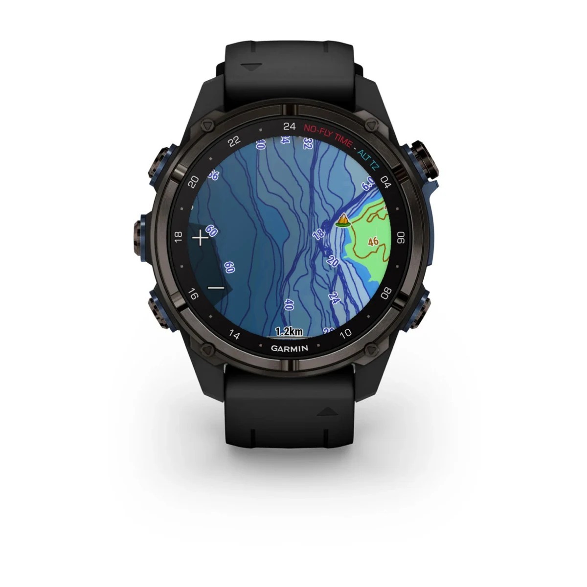 Garmin Descent Mk3i 43Mm Smartwatch Titanium Gray Dlc Silicone Strap