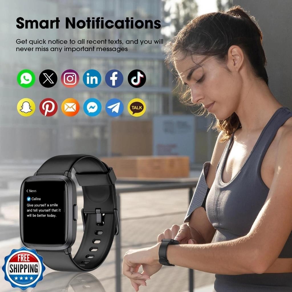 POIUZET Smart Watch NEW SEALED BOX Heart Rate, Calories, Pedometer Android & iOS