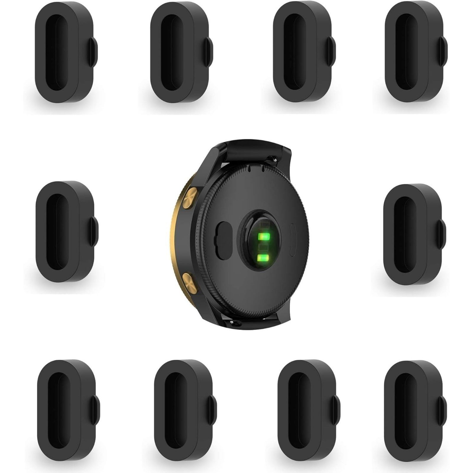 10 Pack Silicone Dust Plugs For Garmin Fenix 8 7 6 5 44mm Charger Port Protector
