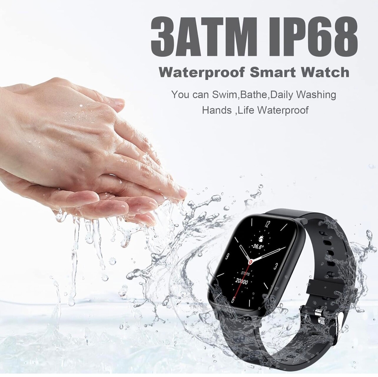 Smart Watch for Men Women Compatible with iPhone Samsung Android Phone 1.69 inch