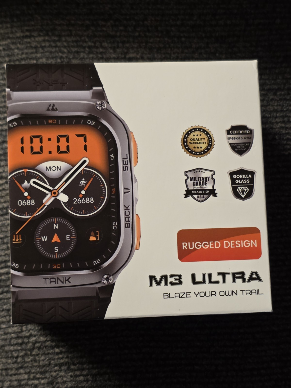 KOSPET TANK M3 Ultra GPS Smart Watch Men Smart Watch 480mAh