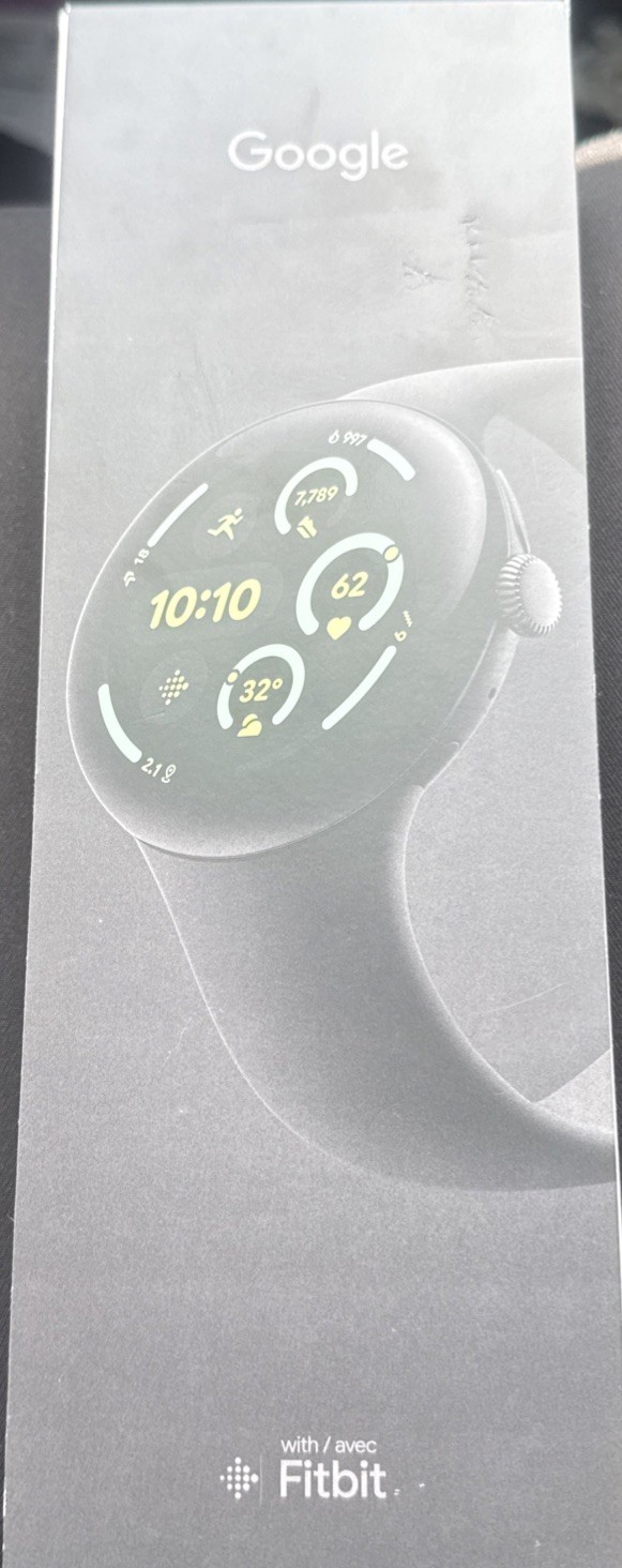 Brand New Google Pixel Watch 3 45mm Wi-Fi Matte Black – Obsidian Band