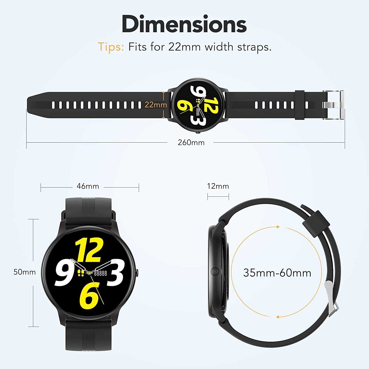 Smart Watch Men Women Fitness Tracker Heart Rate Sport Android iOS Touch Gift