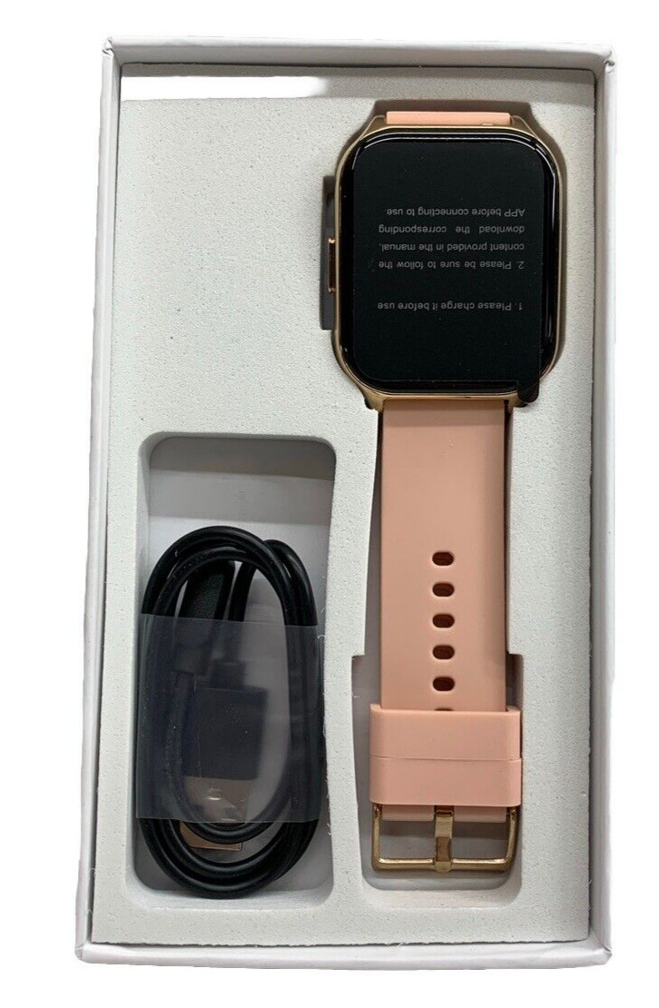 Smart Wrist Watch for Women Men(Dial/Answer Calls), 2.0″ Fitness Rose Gold+Pink