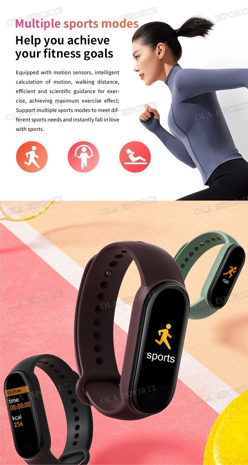 M7 Smart Watch Fitness Tracker Heart Rate Sleep Monitor Waterproof Band ⌚