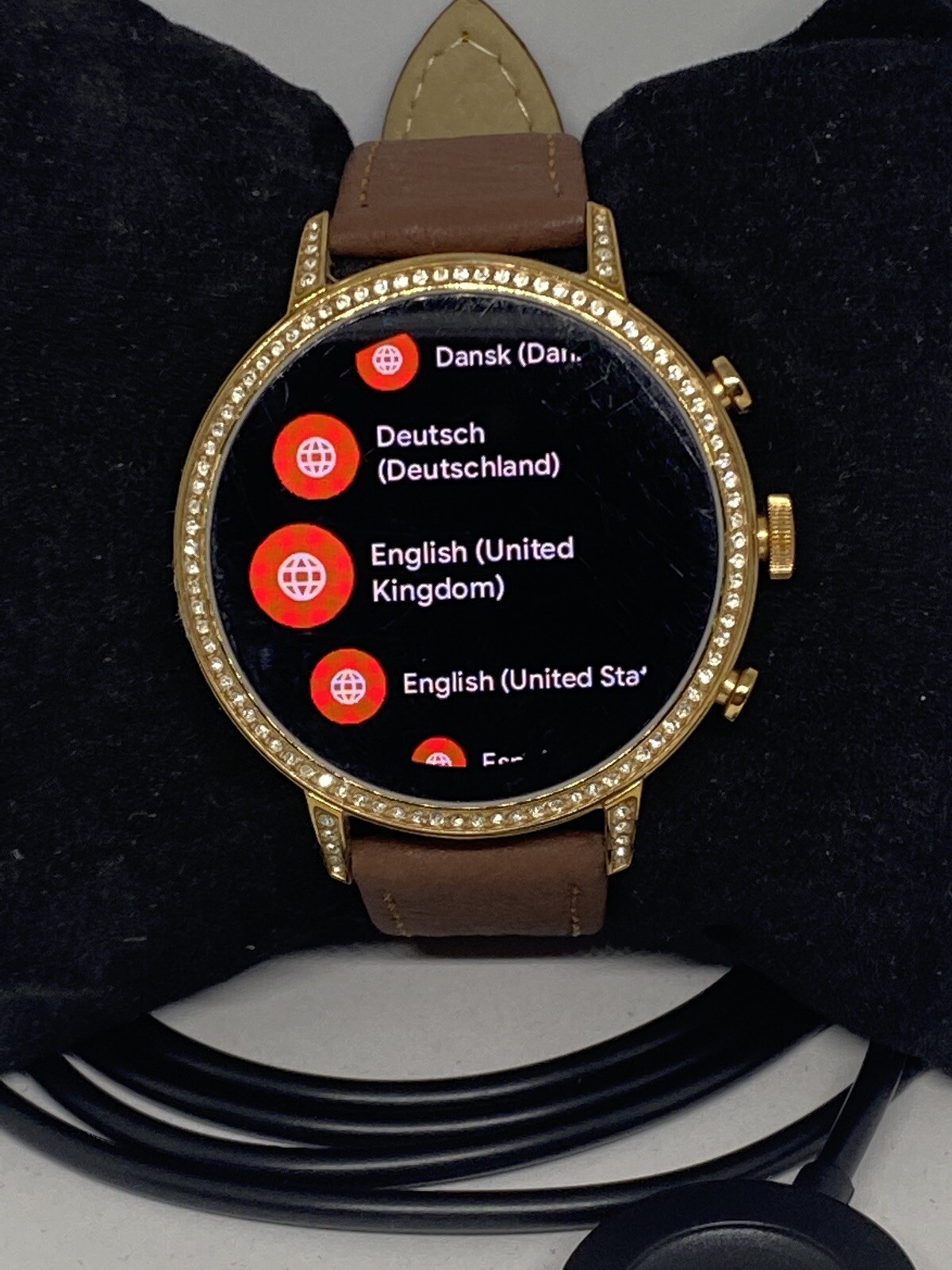 Fossil Gen 4 Authentic Digital Dial Smart Watch Custom Band FTW6015 AB174