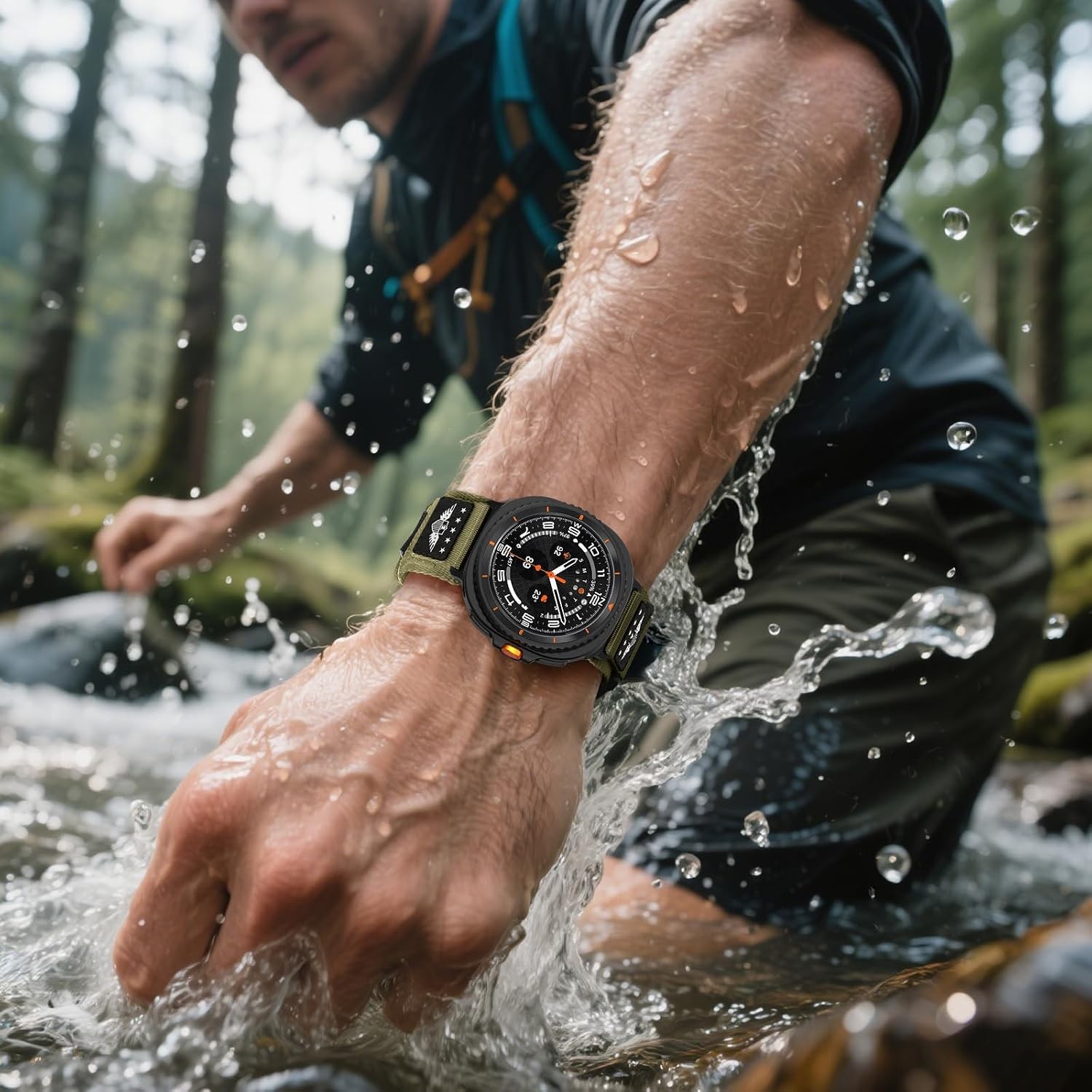 Strap For Samsung Galaxy Watch 9/8/8 Classic, Rugged Nylon, Soft, Adjustable