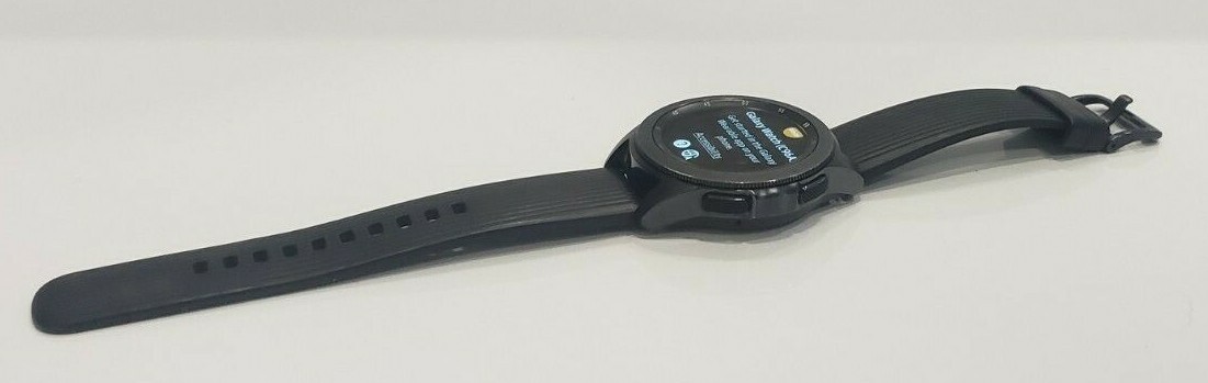 Samsung Galaxy Watch w/ Black Sports Band, 42mm WIFI – Ships Today!