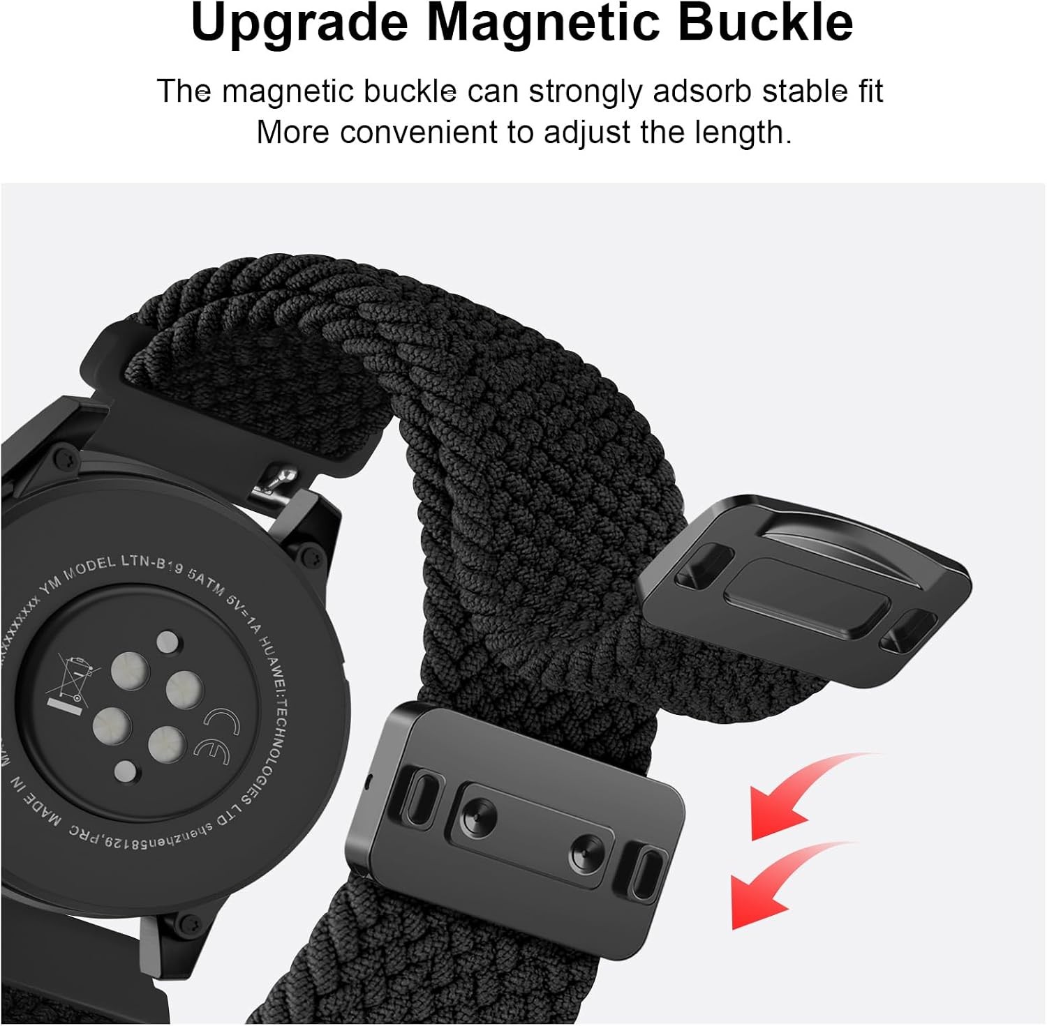 Magnetic Nylon Band for Fitpolo IDW13/IDW19 Smartwatch 22mm Replacement Strap