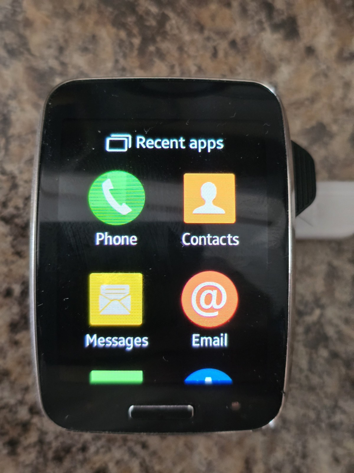 Samsung Galaxy Gear S Curved Sm-r750p SMART WATCH For Parts (4) New Wrist Bands