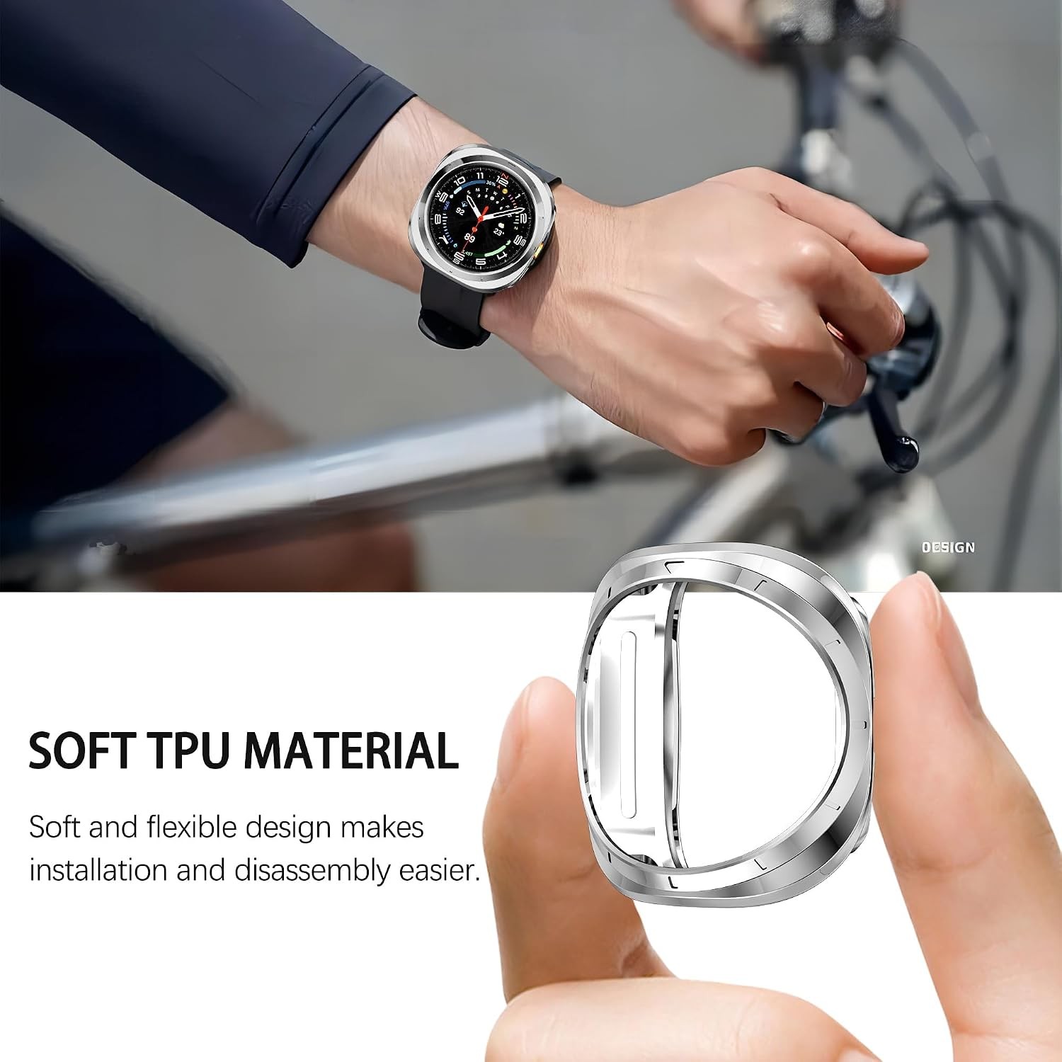5 Pack Case for Samsung Galaxy Watch Ultra 47mm Scratch Resistant TPU Bumper