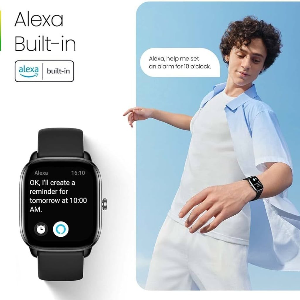 Amazfit GTS 4 Mini Smartwatch, Fitness Tracker with Alexa Built-in, GPS, and 120
