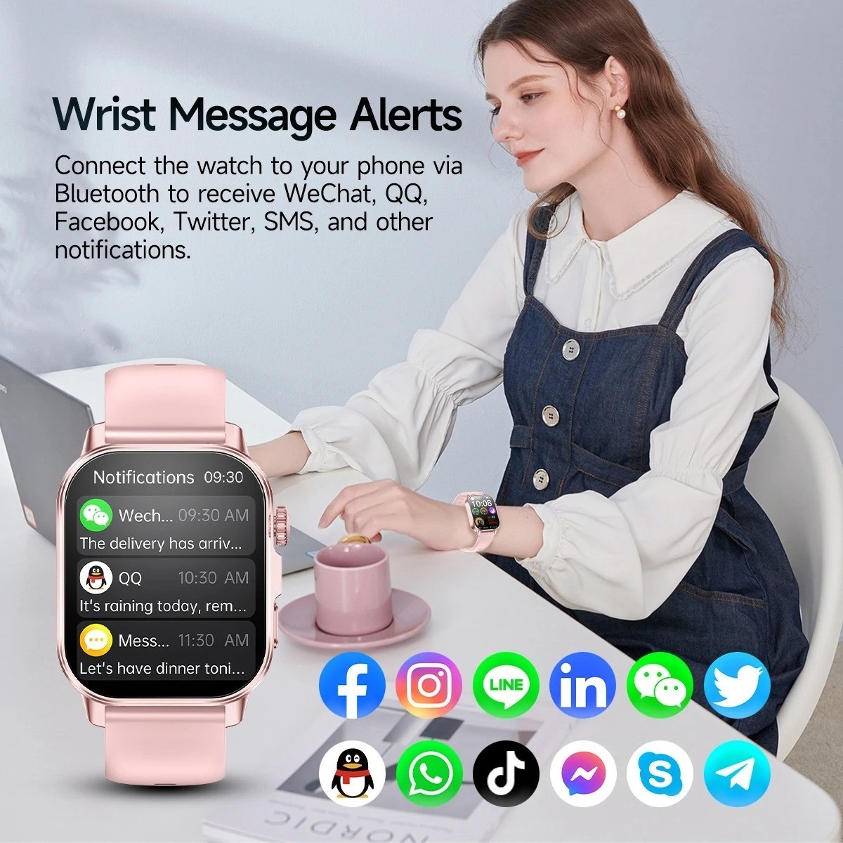 ET571 ECG+PPG 2.0″ Smart Watch Bluetooth Call Health Monitoring IP68 Waterproof