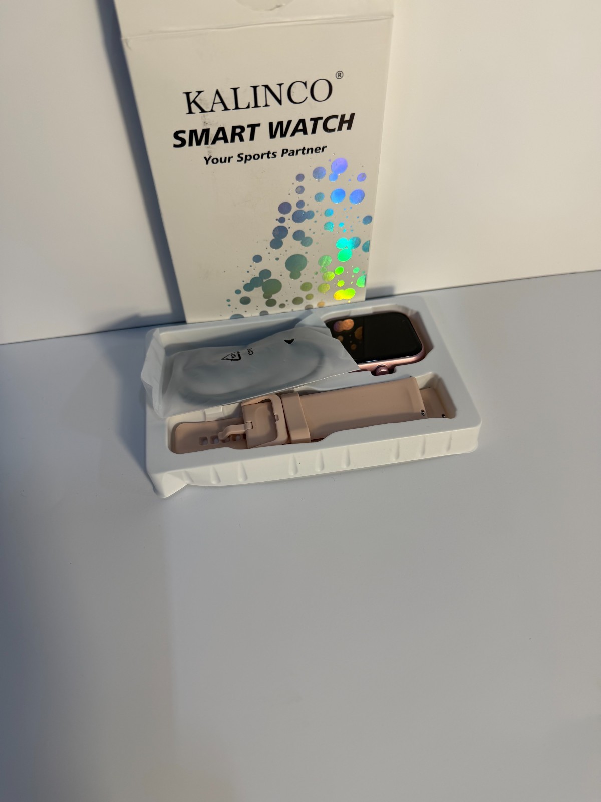 Kalinco Smart Watch Rose Gold Face with Pink Band Model-IDW25