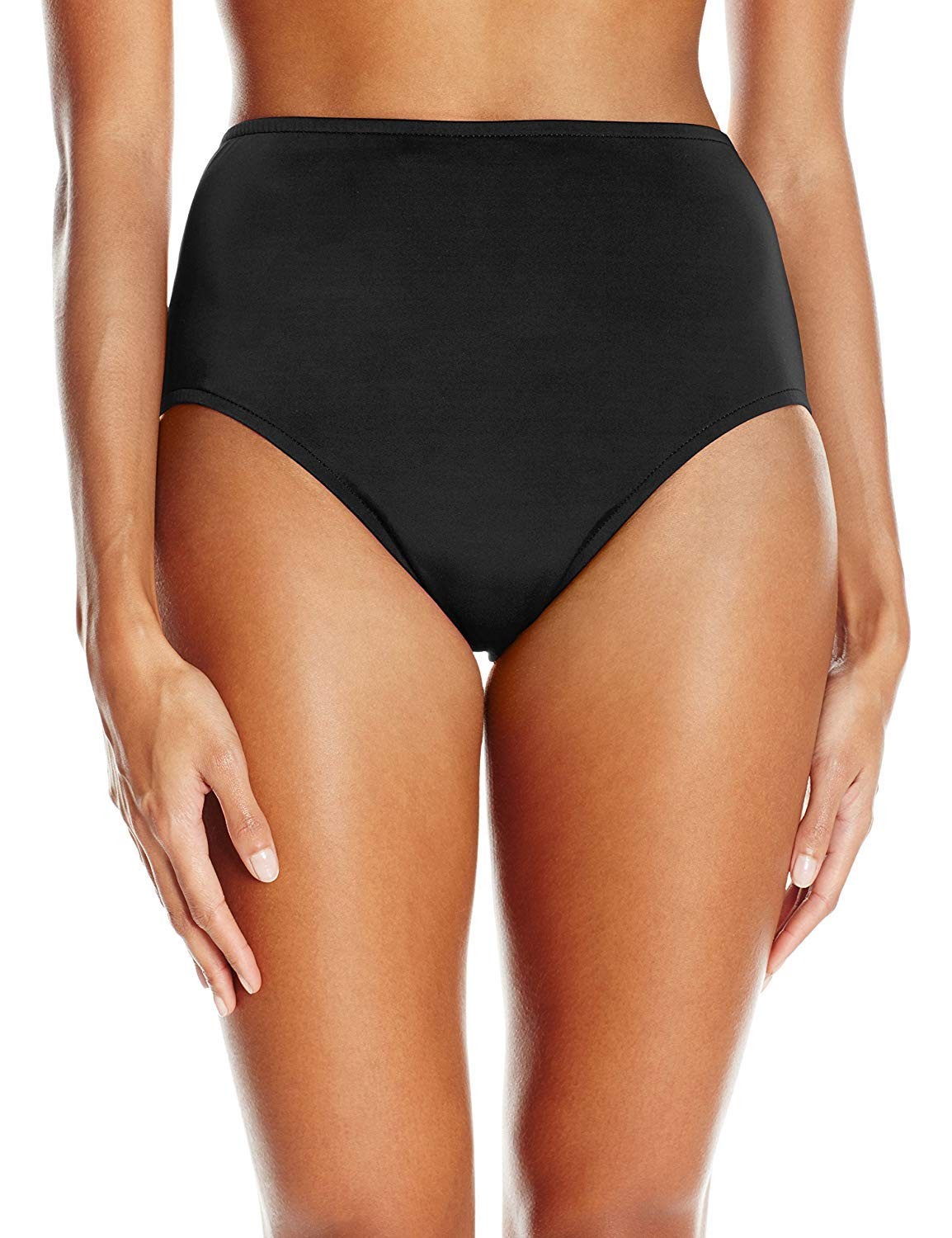‘s Standard High Waist Hipster Bikini Swimsuit Bottom, Black, 16
