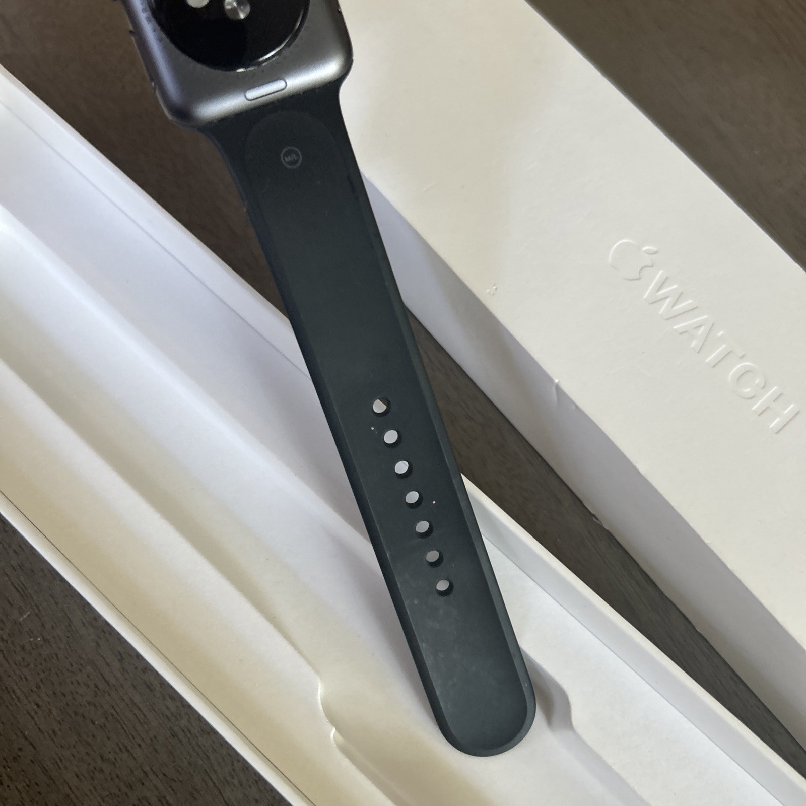 Apple Watch Series 1 A1803 Smartwatch Black Strap 42mm Untested- For Parts