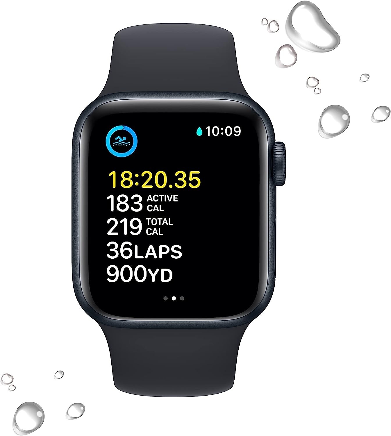 Apple Watch GPS+LTE SeriesSE2ndGen 40MM Midnight Aluminum Case Black Sport Band