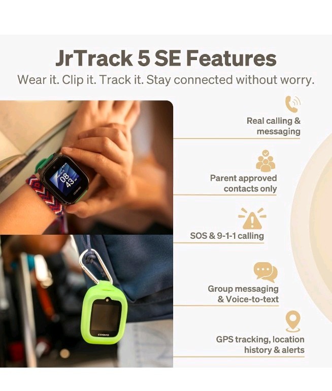 JrTrack 5 SE Kids Smart Watch by Cosmo
