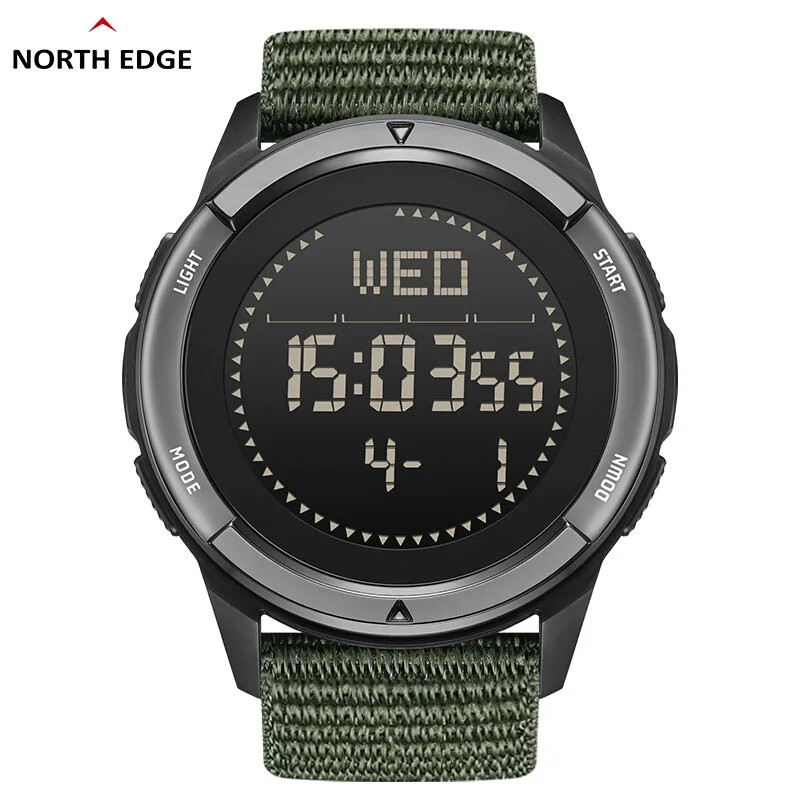 Outdoor Sports Watch Men’s Wristwatch 50M Waterproof Swim Compass Carbon Fiber