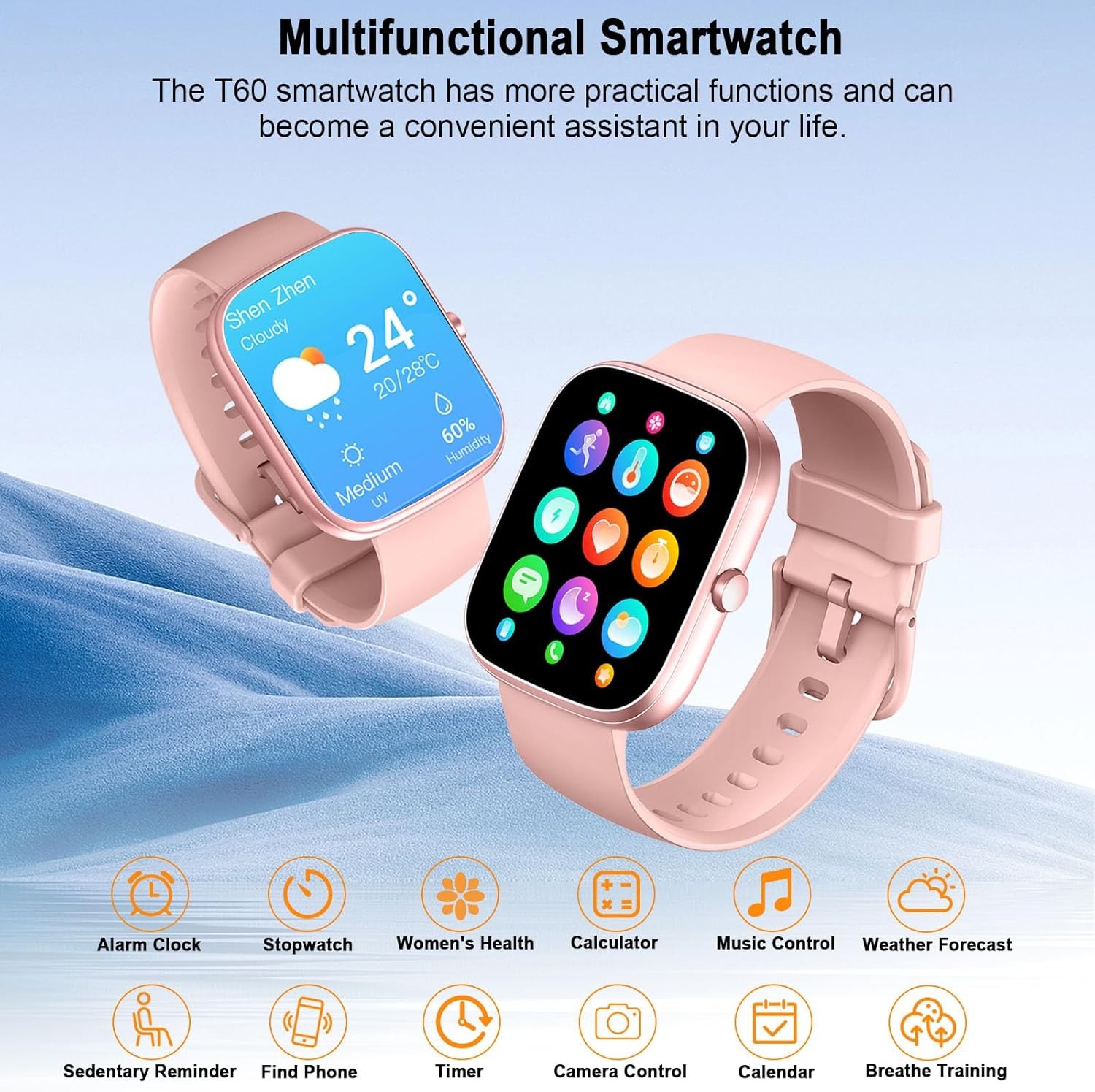 uaue 2024 HD 1.91″ Smartwatch Fitness Activity Tracker, 110+ Sports IP68