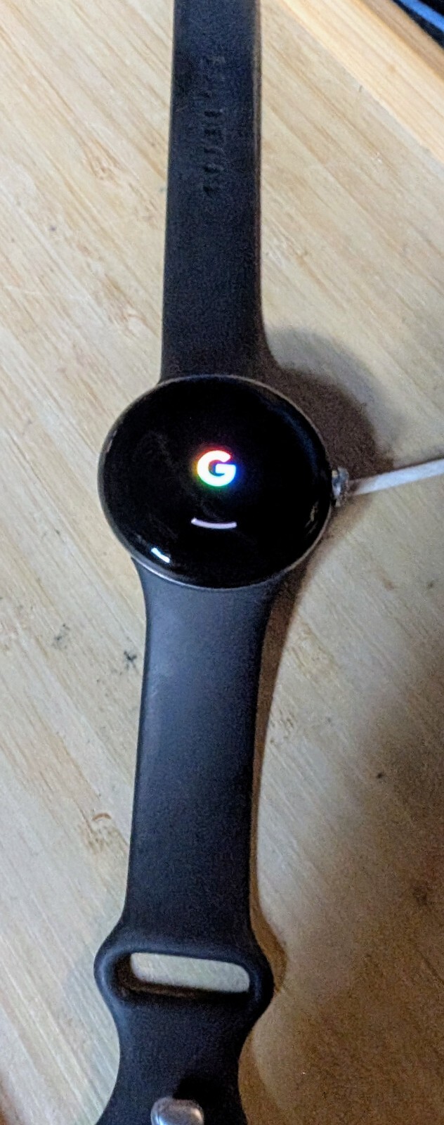 Google Pixel Watch 41mm Matte Black Stainless Steel Case with Obsidian Active…