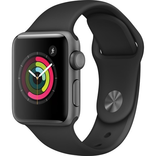 Apple Watch Series 2 38mm Aluminum Case Black Sport Band – (MP0D2LL/A)