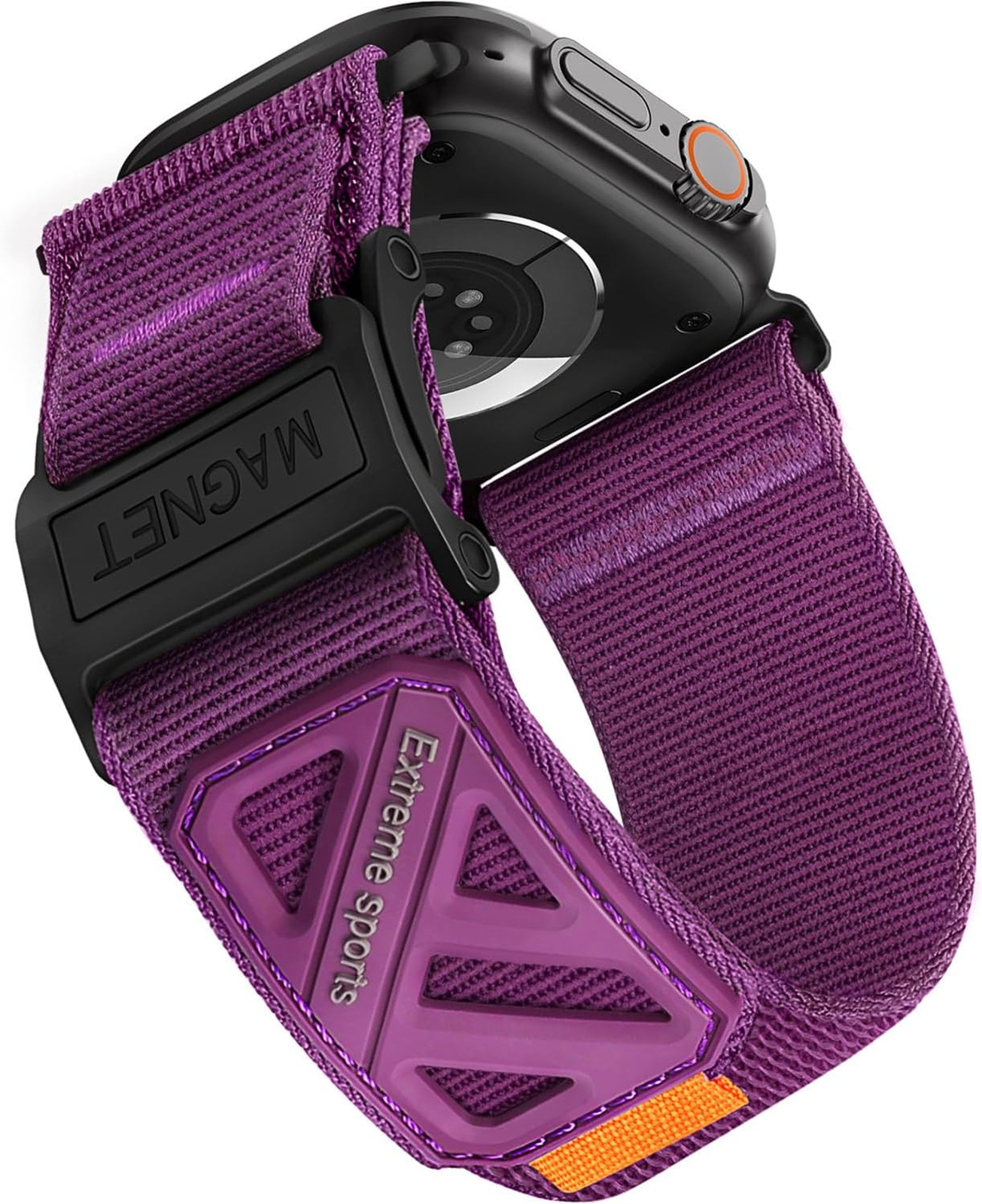 Nylon Sport Loop Watch Band Magnetic Buckle Compatible with Apple Watch Series