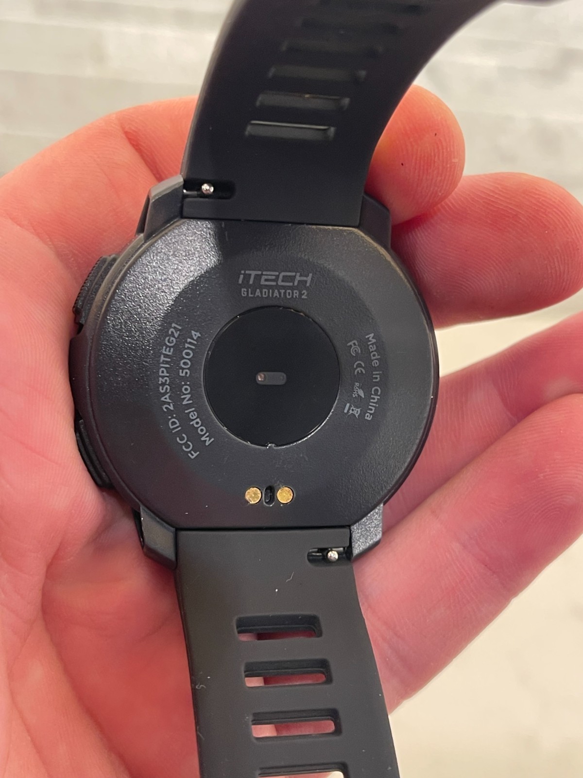 iTech Gladiator 2 Smartwatch Model 500114 Black Sport Fitness Tracker Heart Rate