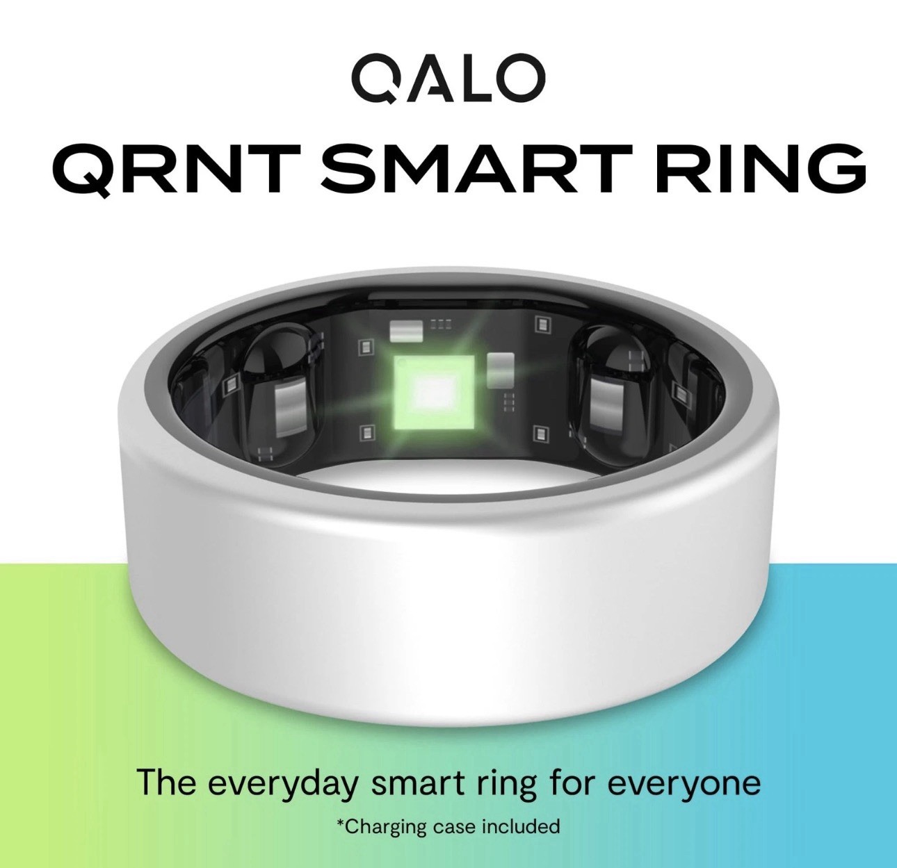 🔥QALO QRNT Smart Ring Health Tracker – Matte Silver Size 11 – Ultra-Lightweight