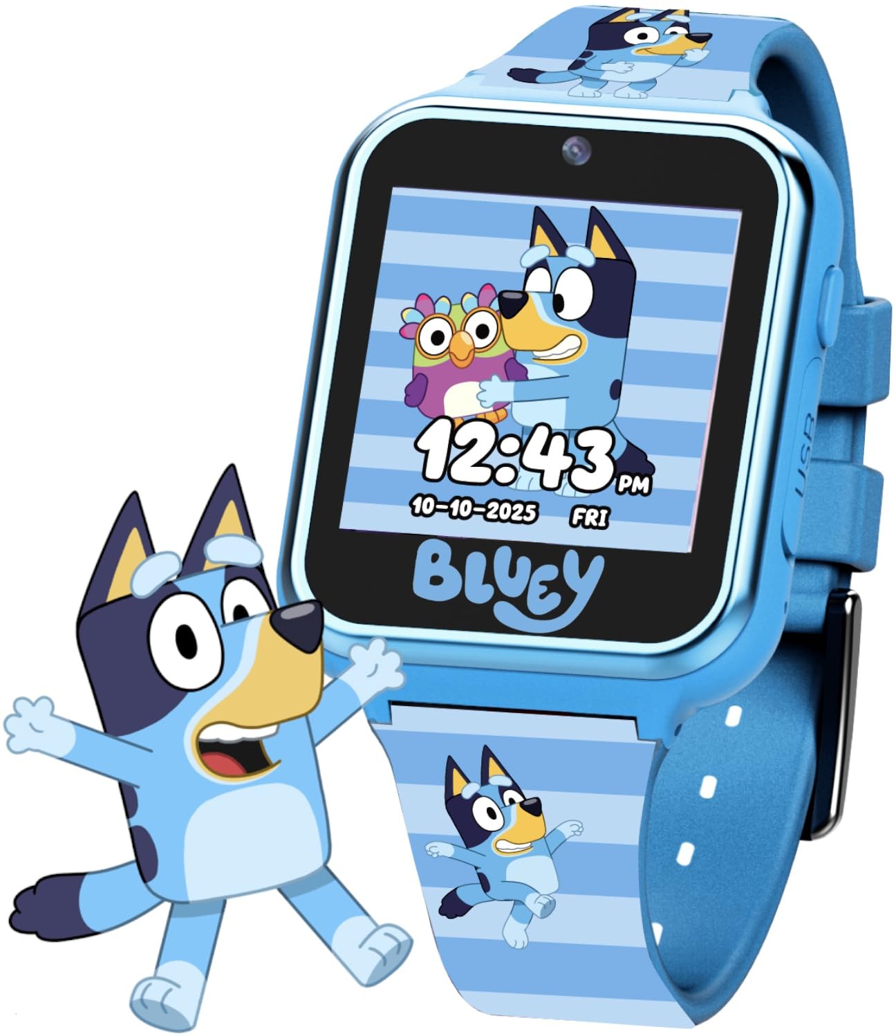 Bluey Kids Smartwatch with Camera, Games, Pedometer 40mm, Smart Watch