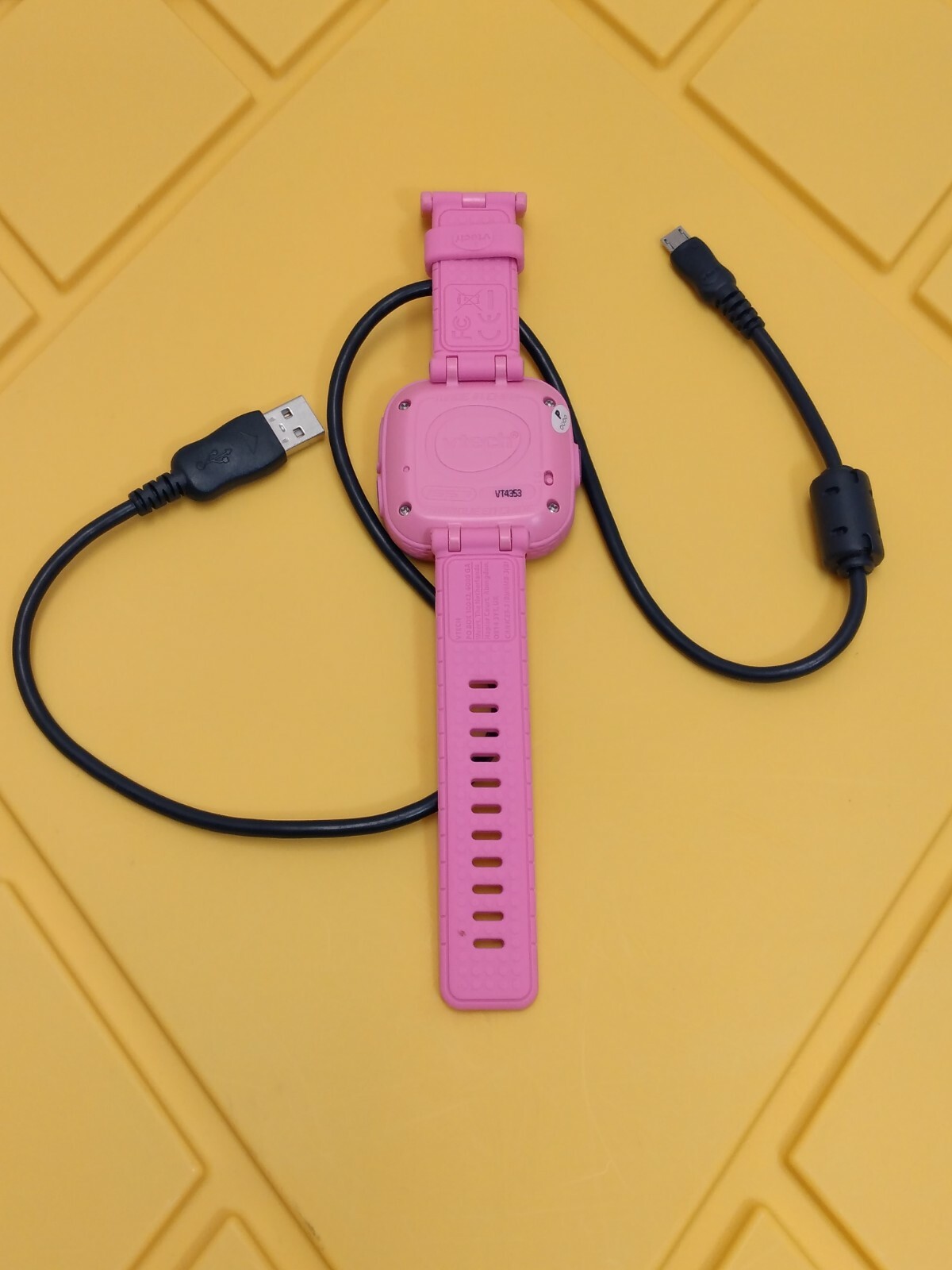 Vtech Kidizoom Smart Watch 1557 Pink With Vtech USB Cord Tested