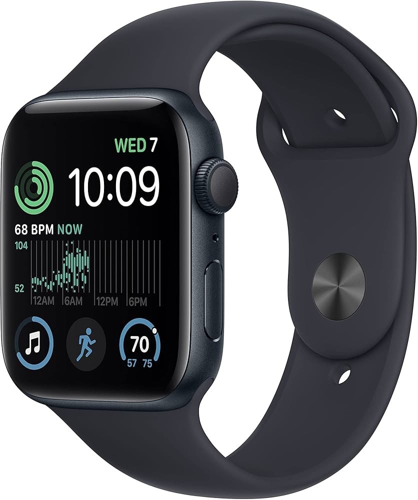 Apple Watch SE 2nd Gen 44mm Midnight Aluminum GPS Sport Band A3328 NEW
