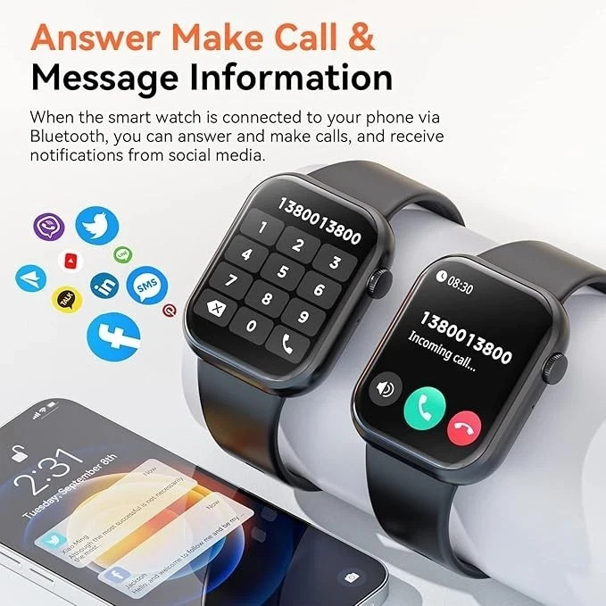 Reloj Inteligente de Mujer Hombre para Iphone Apple Samsung Android y Bluetooth